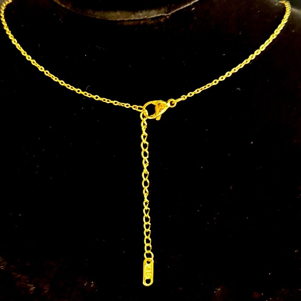 Ramla Rainbow Evil Eye Necklace - 14K Gold-Plated Stainless Steel - New - Picture 3 of 3
